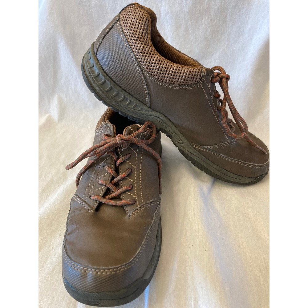 Nunn Bush Kids Brown Leather All Terrain Comfort Lace Up Shoes Boys size 4M